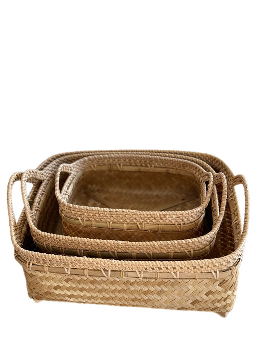 Bamboo Tray Tumnus Set of 3