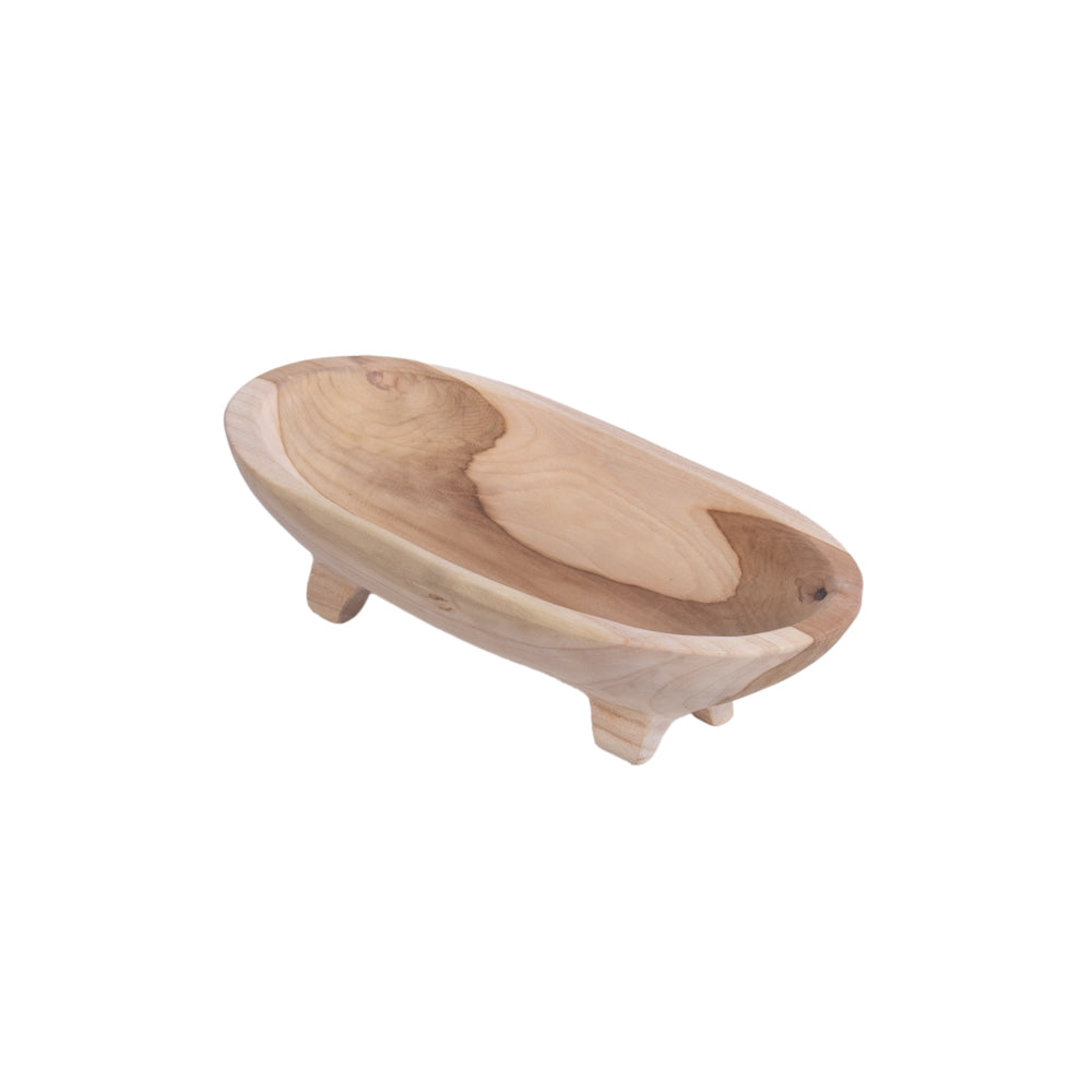 Solid Wood Bowl Saffron Irregular Shape