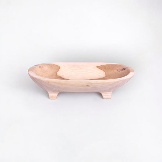 Solid Wood Bowl Saffron Irregular Shape