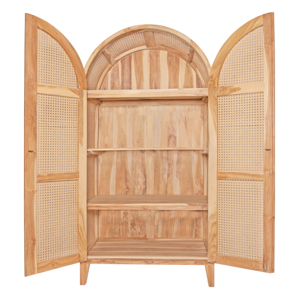 Oslo Rattan Cabinet Curved