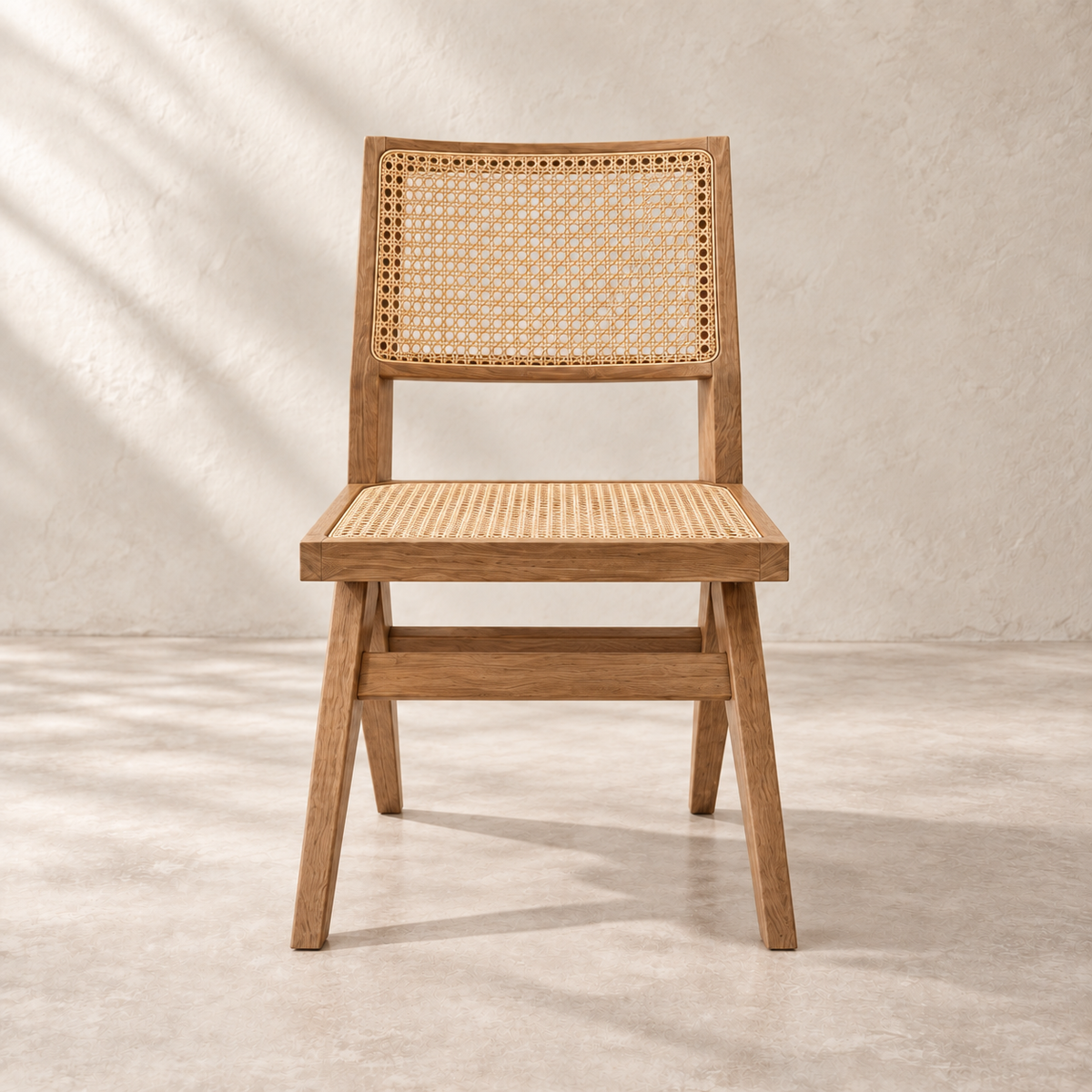 Kenya Solid Teak & Handwoven Rattan Dining Chair