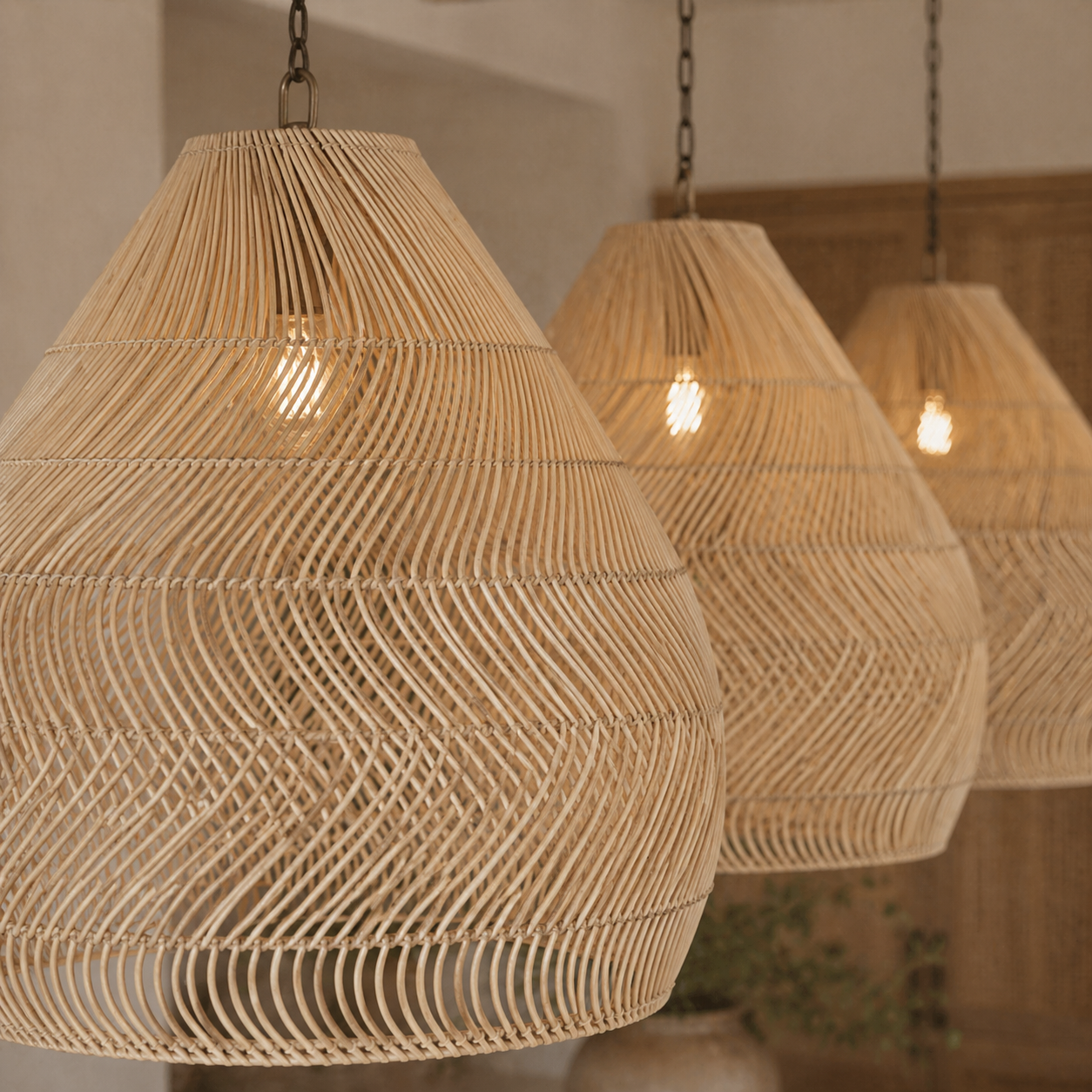 Jolina Natural Rattan Pendant Light