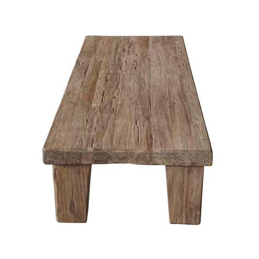 Paloma Solid Teak Coffee Table | Handcrafted Modern Wood Table