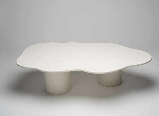 Dalga Sculptural Concrete Coffee Table - Organic Cement Fiber