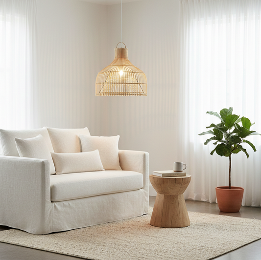 Solara Natural Rattan Pendant Light