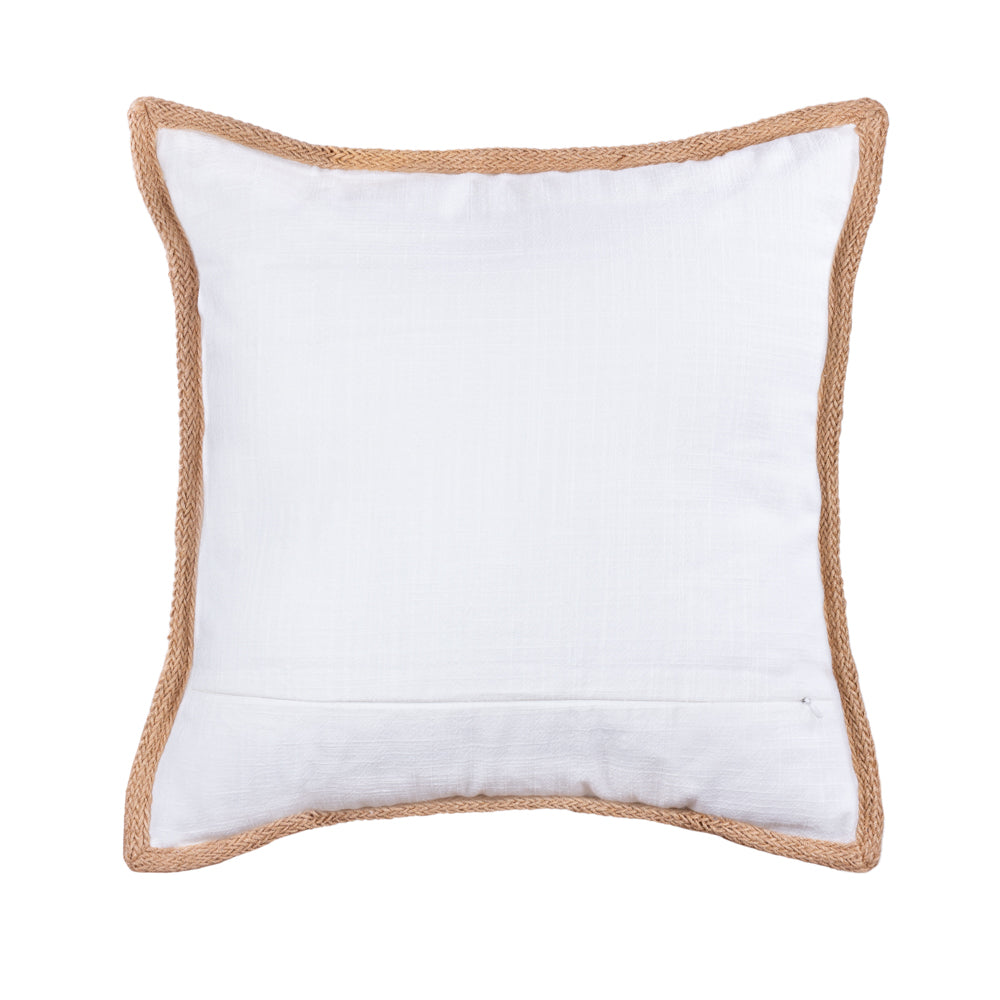 Grey On White Linen Bali Palms