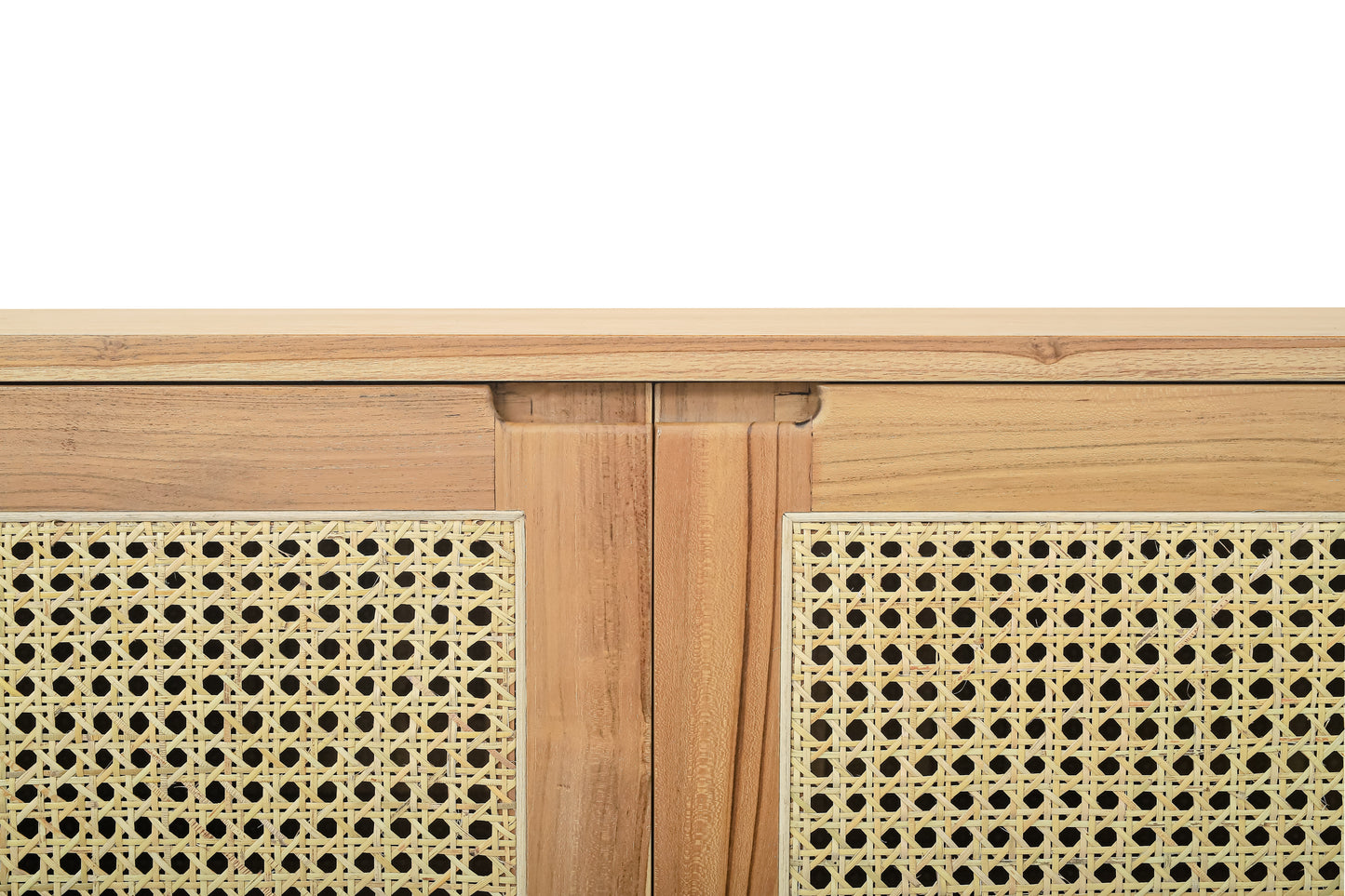 Sideboard Juni Rattan & Teak 4 Door