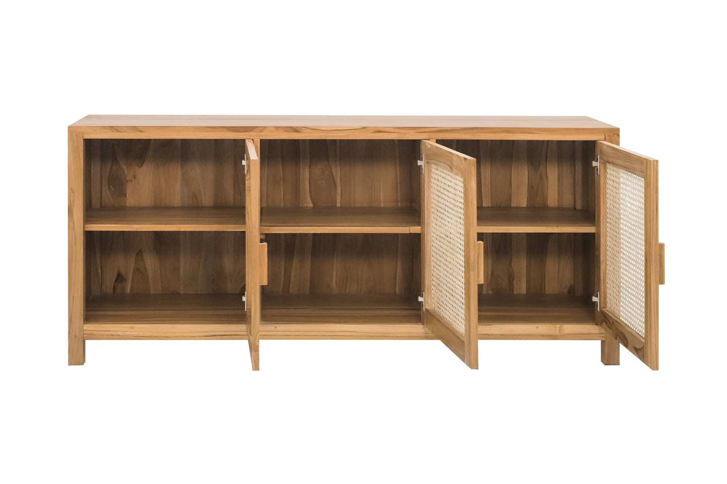 Sideboard Oslo Rattan & Teak 3 Door