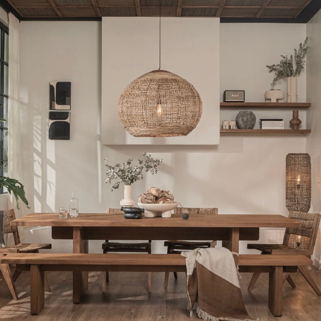 Noble Handwoven Natural Pendant Light