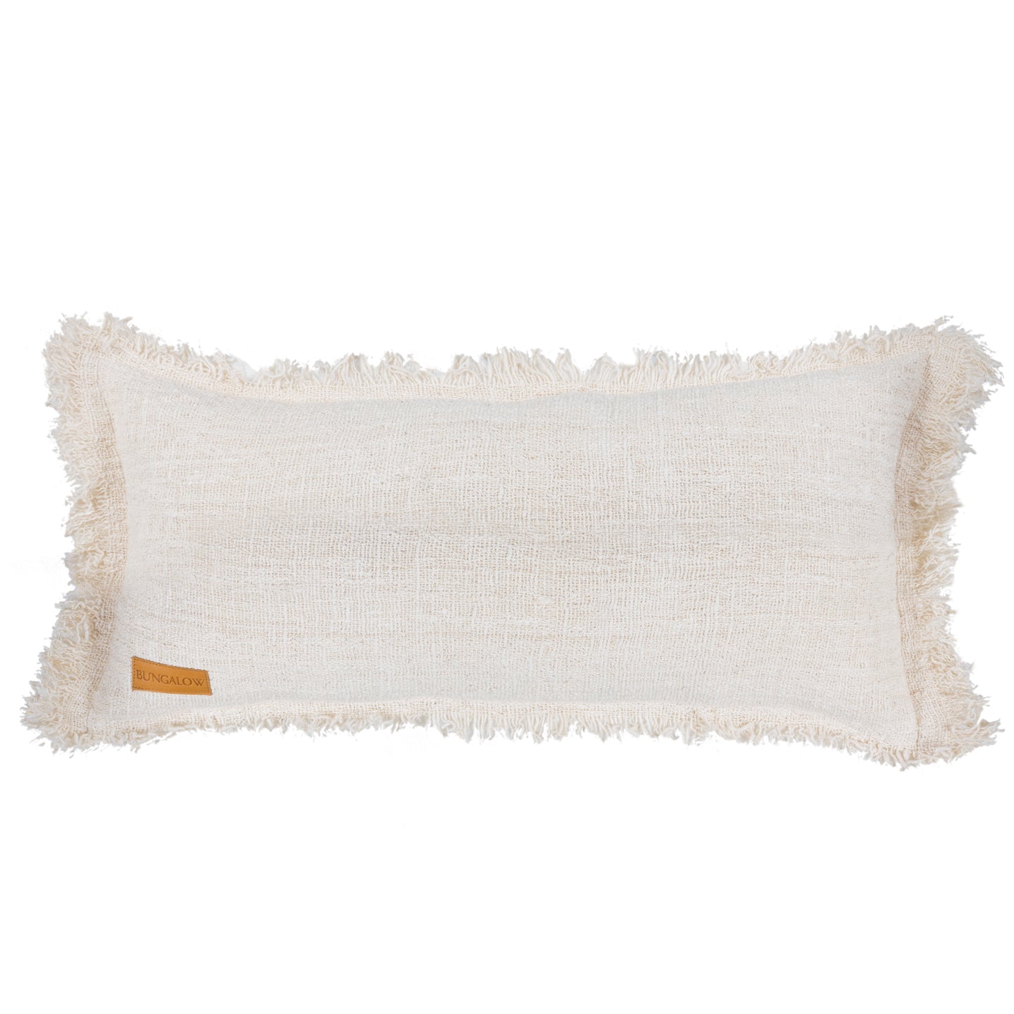 Cruz Hand-Embroidered Cotton Pillow – Natural