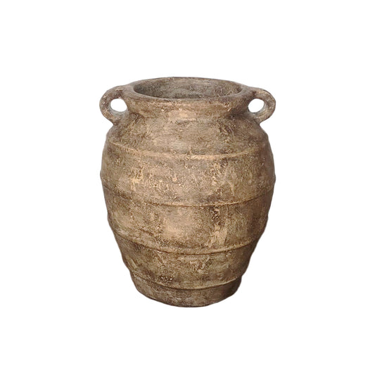 Zion Antique Clay handled Vase – Rustic Artisan Statement Pot