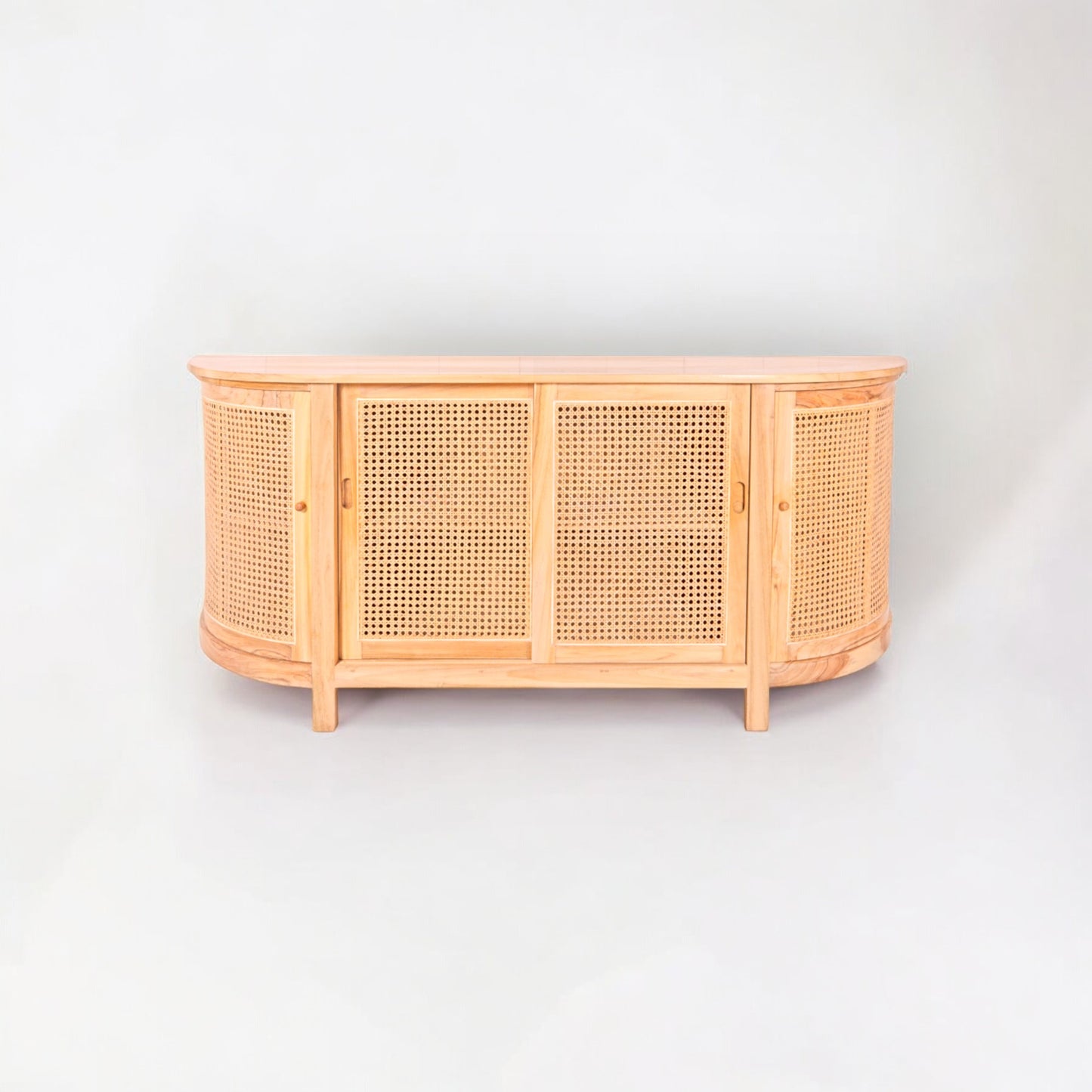 Sideboard Oslo Rattan with Sliding Doors