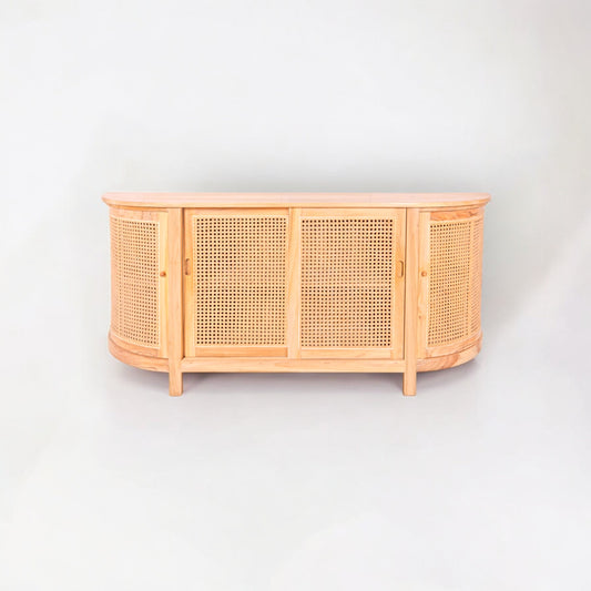 Sideboard Oslo Rattan with Sliding Doors