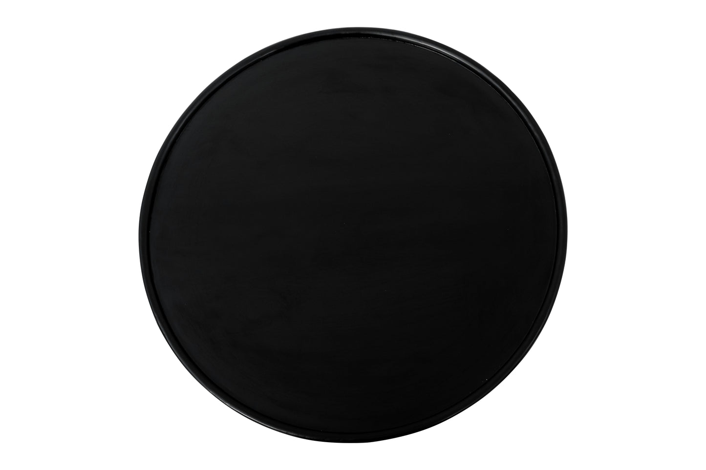Fox Solid Wood Black Round Coffee Table