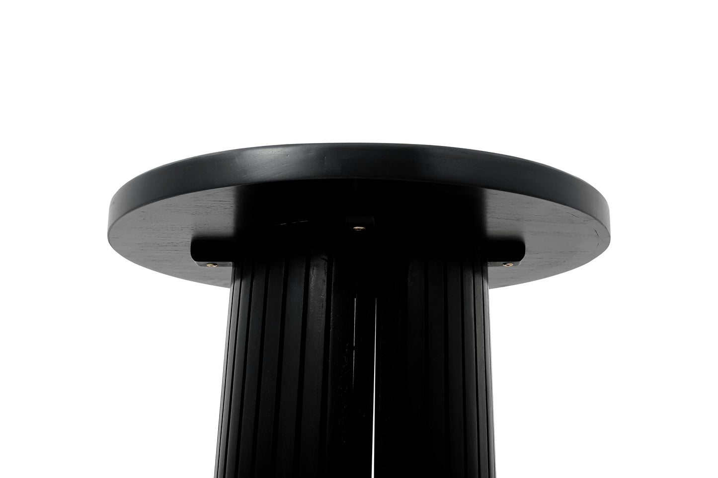 Fox Solid Wood Black Round Coffee Table