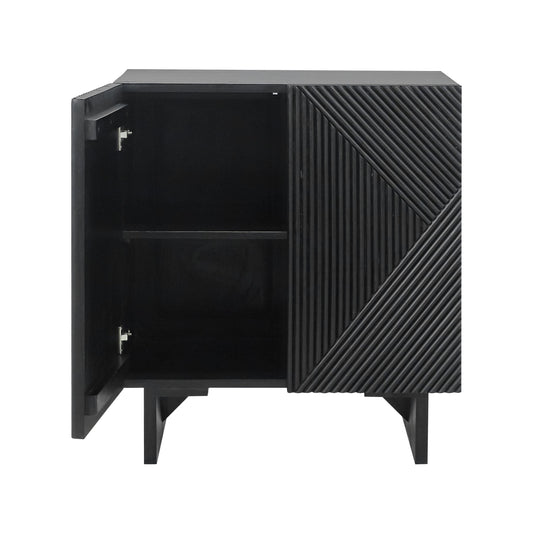 Osceola Cabinet 2 Doors Black Solid Wood