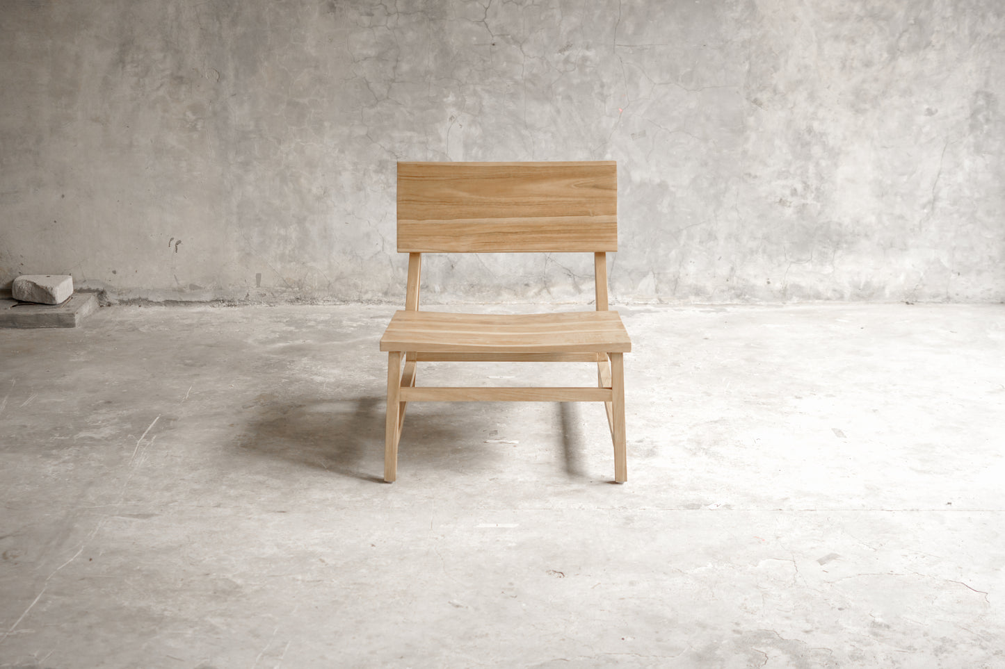 Suki Japandi Occasional Chair | Solid Teakwood Minimalist Accent Chai