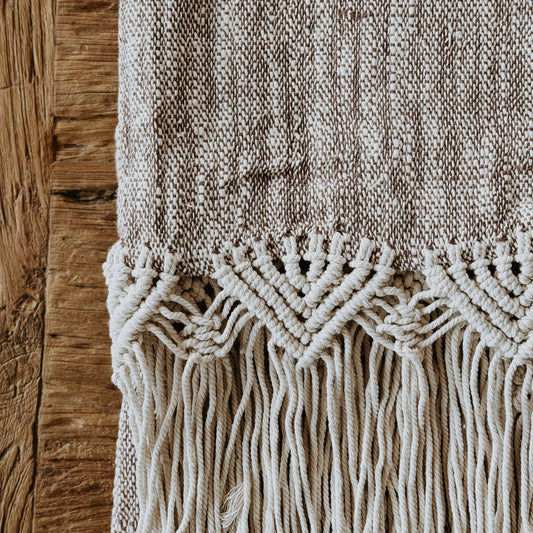 Mountain Throw Blanket Natural Brown