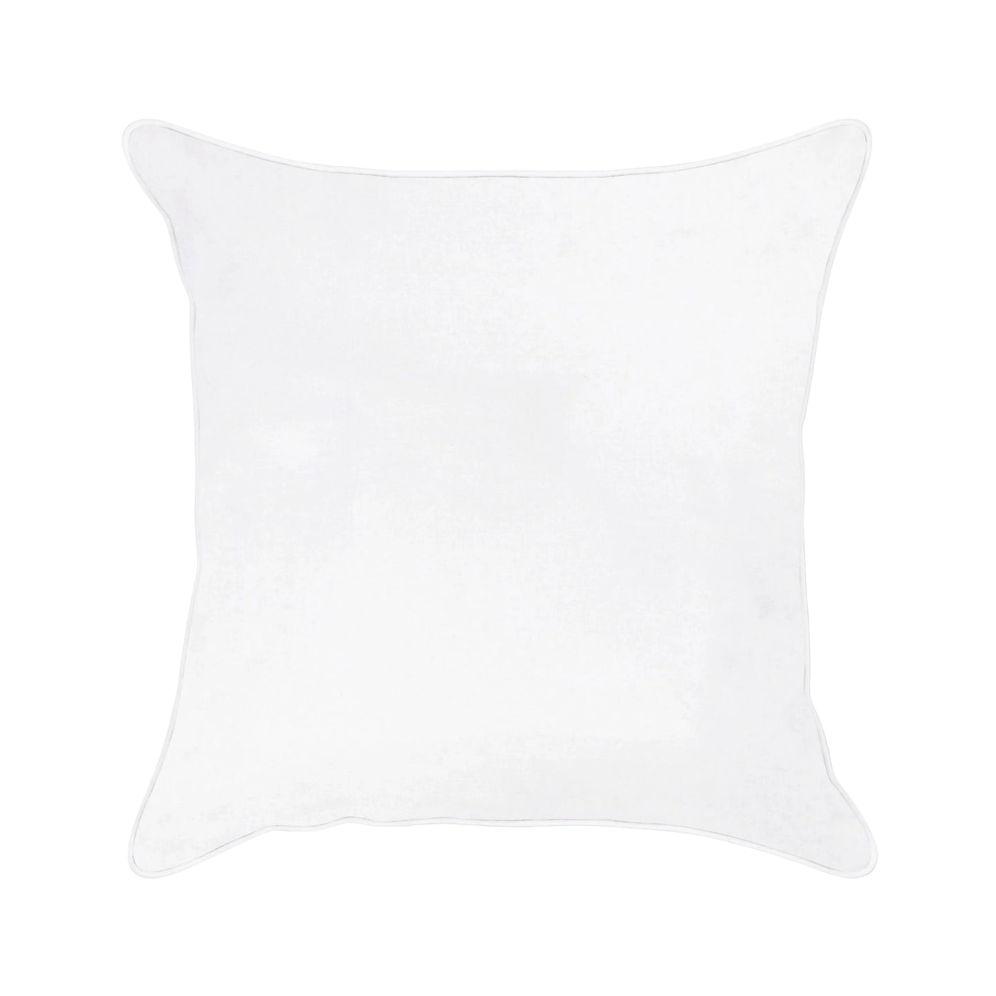 Aria White Linen Square Pillow Cover with Piping Edge