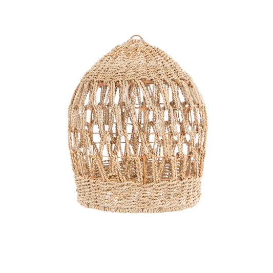 handmade seagrass round pendant light