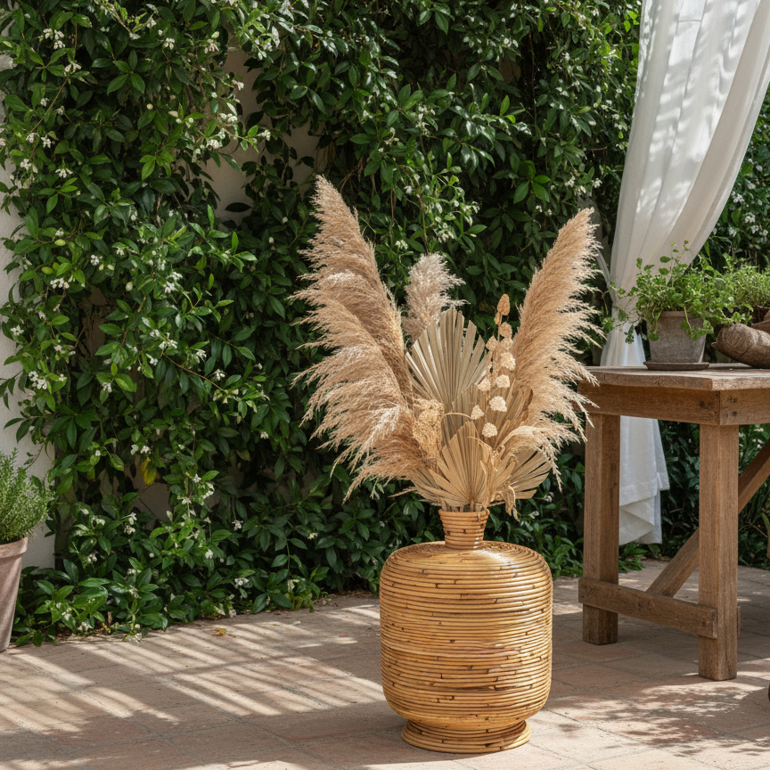 Joseph Handmade Bamboo Vase – Rustic Boho Decor