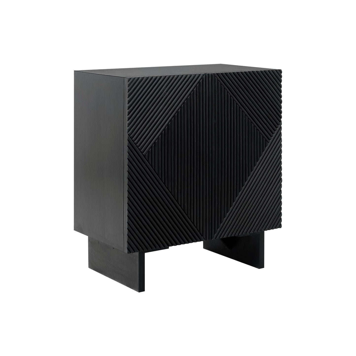 Osceola Cabinet 2 Doors Black Solid Wood