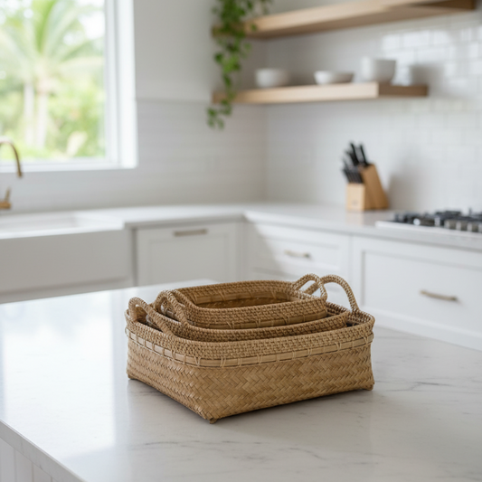 Bamboo Tray Tumnus Set of 3