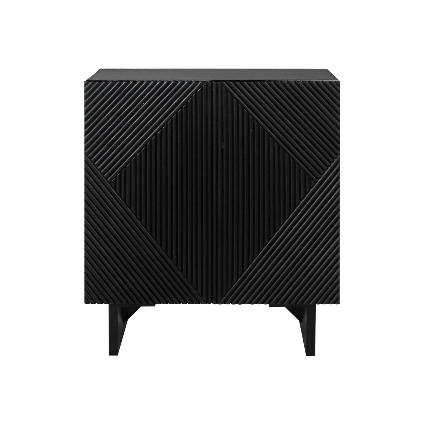 Osceola Cabinet 2 Doors Black Solid Wood