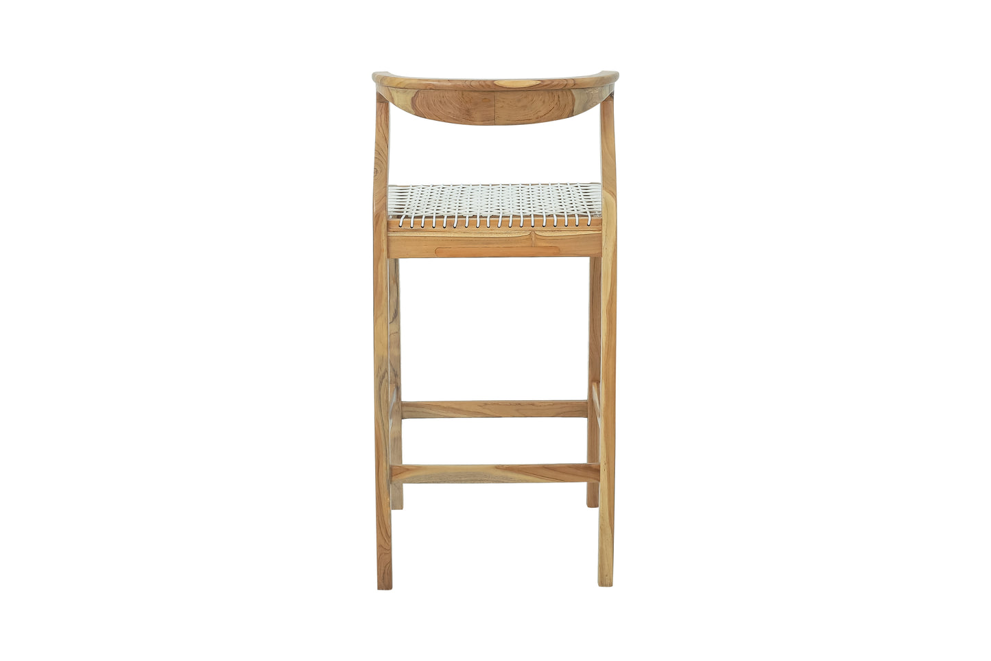 Alexa Bar Chair Solid Teak Wood and Woven Seat