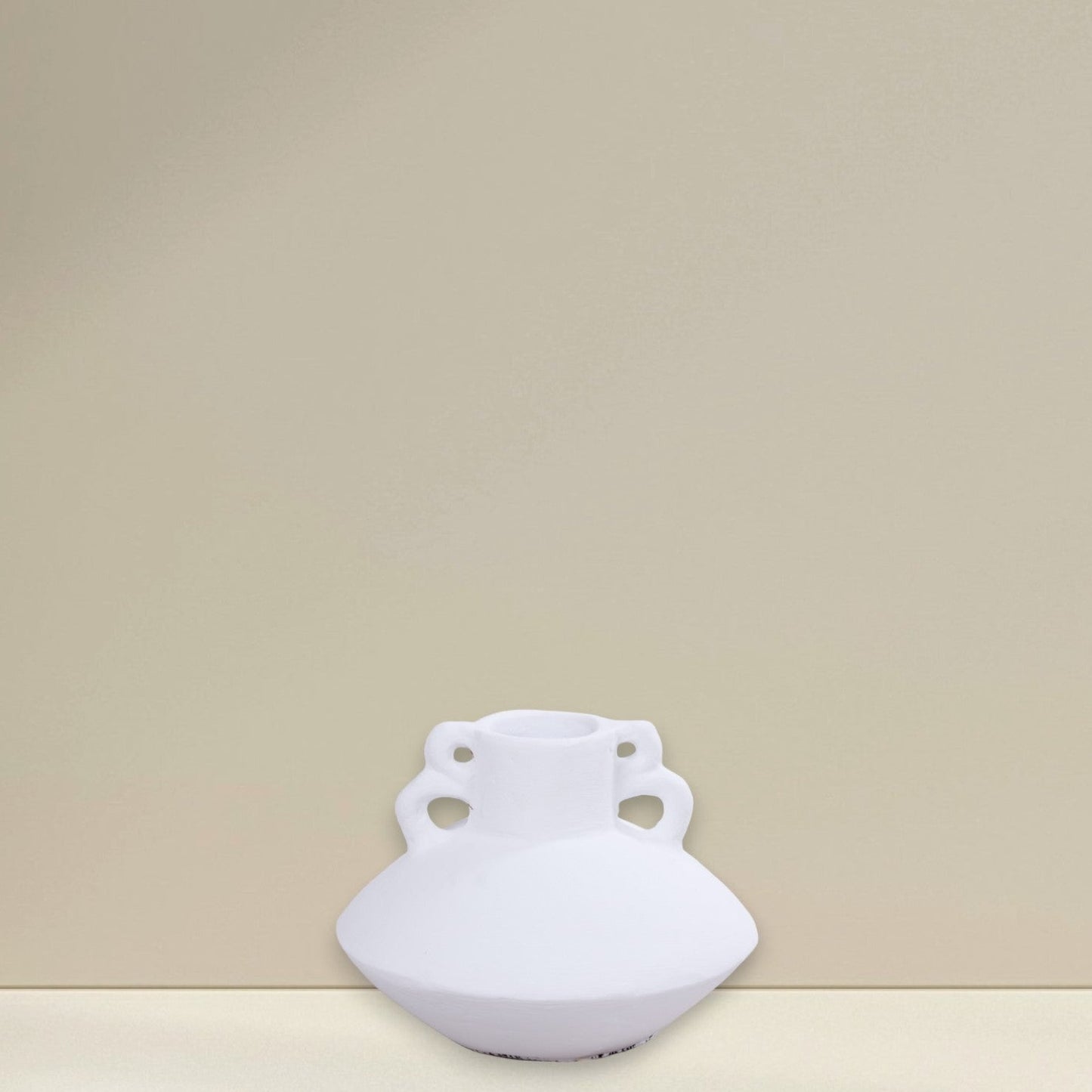 decorative white vase minimal handmade
