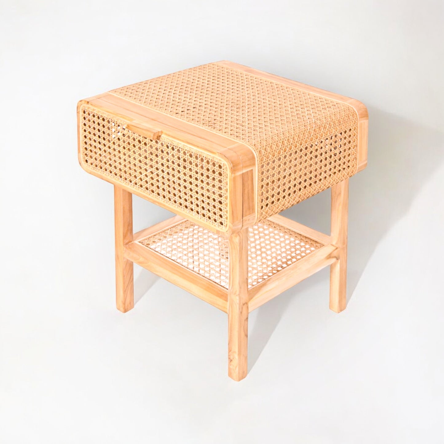 Bedside Table Oslo Rattan Tight Weave