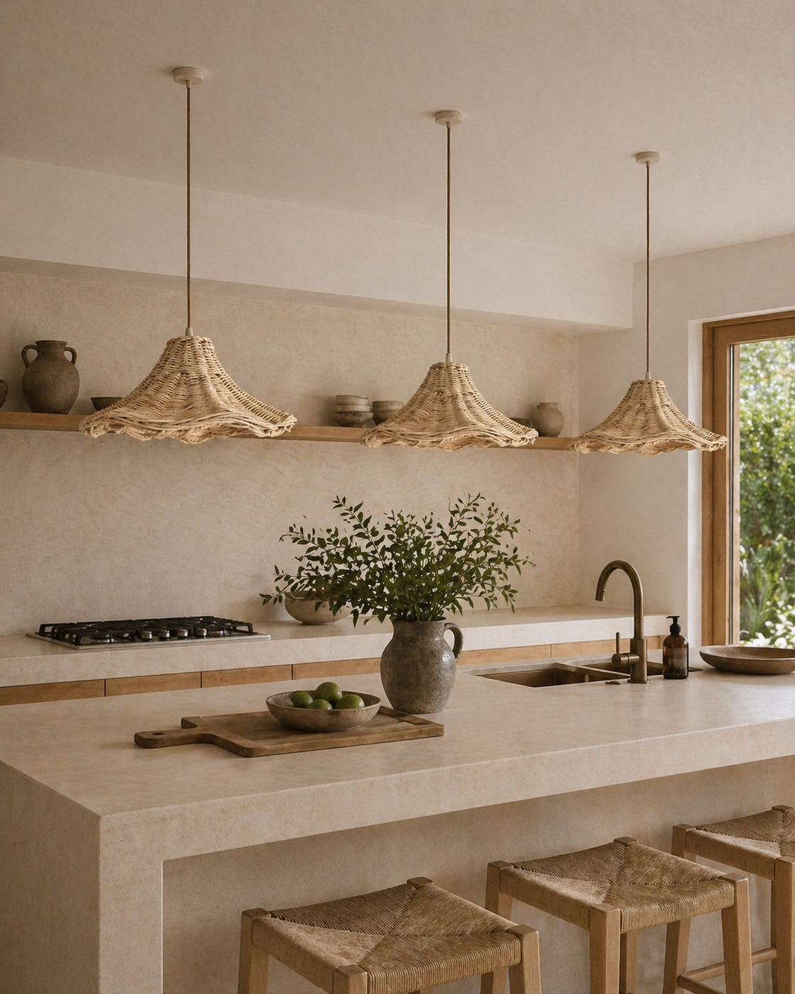 Ophelia Natural Rattan Pendant Light