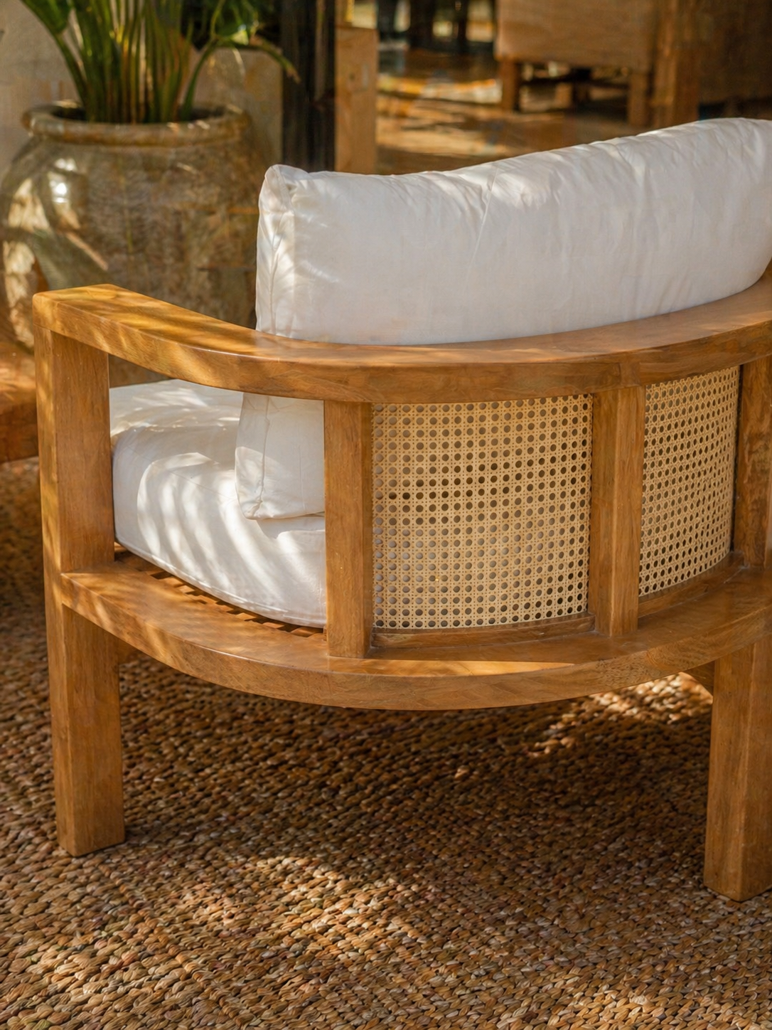 Plumeria Davos Solid Teak Lounge Set – Luxury Outdoor & Indoor Patio Furniture