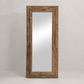 Treska Reclaimed Teak Wood Floor Mirror | Handmade Rustic Full-Length Mirror
