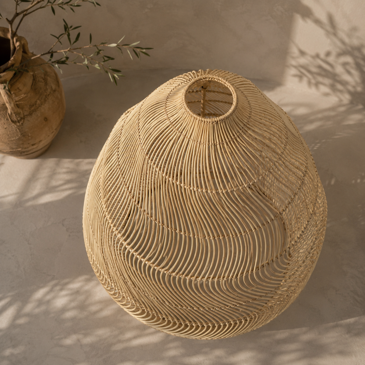 Jolina Natural Rattan Pendant Light