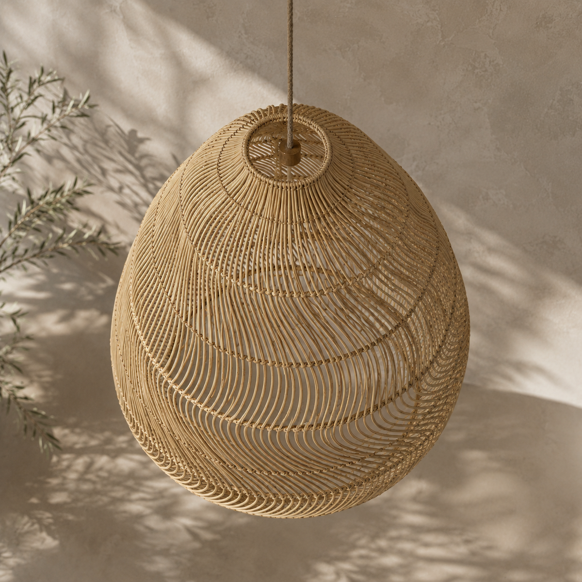 Jolina Natural Rattan Pendant Light