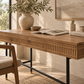 Kamaya Industrial Teak Wood & Iron Executive Work Desk