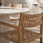 Palmer Teak Wood Arm Chair – Handwoven Natural Fiber Seat