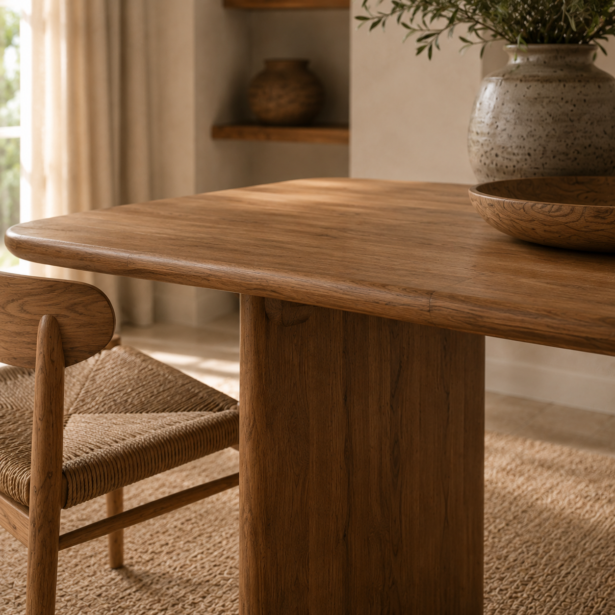 Uma Recycled Solid Teakwood Dining Table – Timeless Elegance & Durability