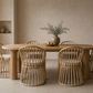 Perla Curved Rattan Occasional Chair – Natural Lounge Chair with Cushion