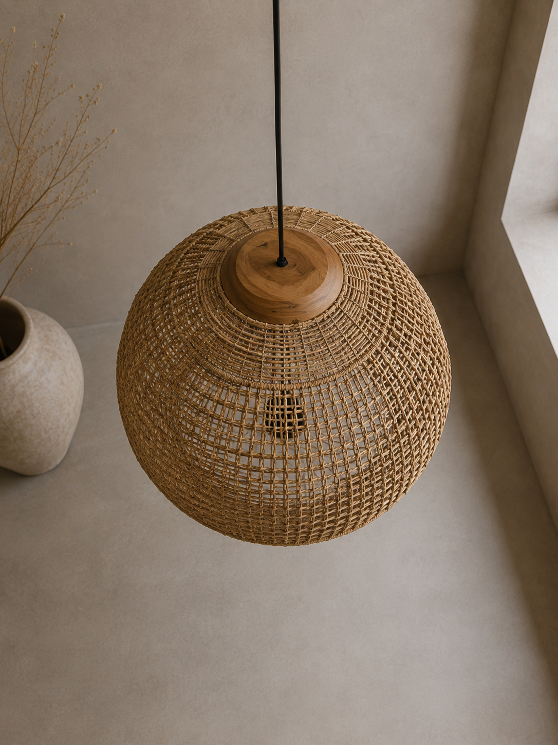 Noble Handwoven Natural Pendant Light