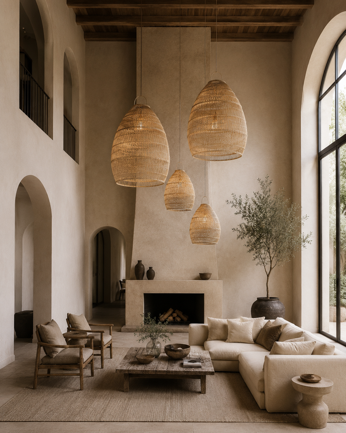 Celina Handwoven Rattan Pendant Light Shade | Oversized Natural Ceiling Pendant (4 Sizes)
