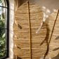 Handmade Decorative Leaf - Hiken Natural woven Wall or Floor Accent with Bamboo Stem
