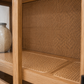 Handmade Rattan Cabinet Selma with Glass Doors – Natural Storage & Display Piece