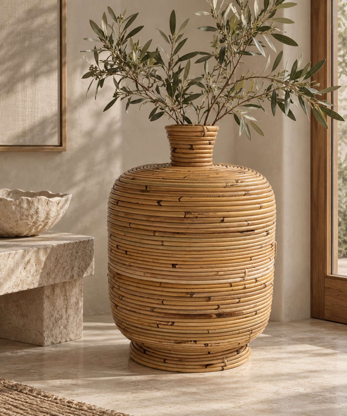 Joseph Handmade Bamboo Vase – Rustic Boho Decor