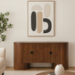 Carver Solid Teak Wood Sideboard 4 doors