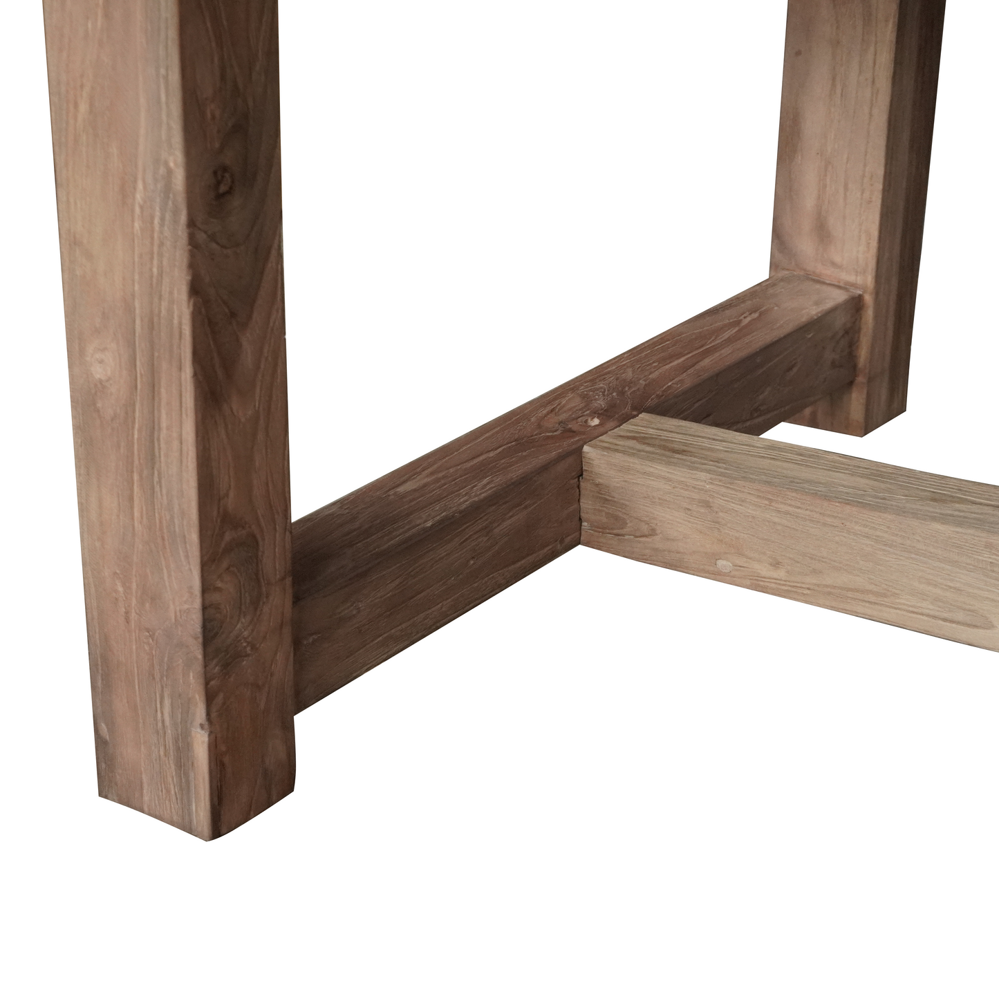 Portia Minimalist Dining Table in Reclaimed Teak – Natural Resort Style