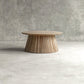 Elton Modern Organic Coffee Table - Resort Style Slatted Wood Table