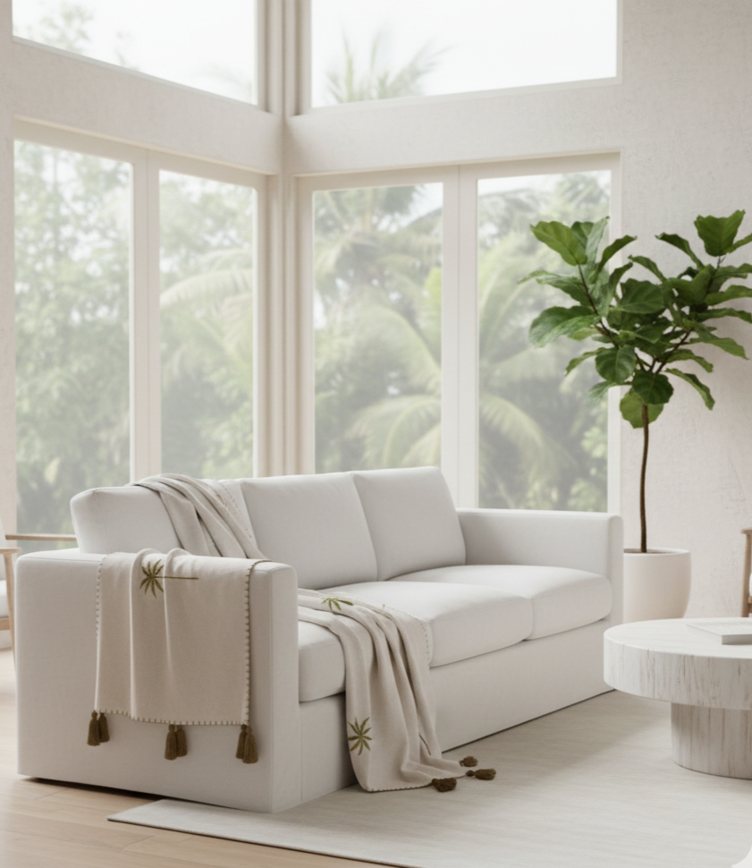 Lillian Premium Linen Throw & Multi-Use Cover