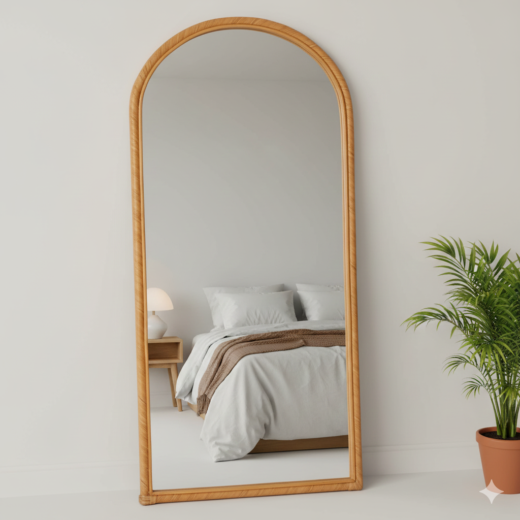 Floor Mirror Oslo Rattan